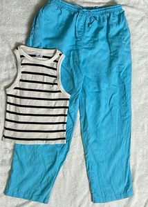 H&amp;m Tank Top And Linen Pant Set