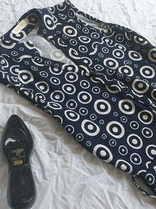 Retro Circle Print Dress