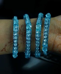 Blue Beaded Bracelets (Set of 4)