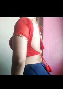 Padded Georgette Drawstring Blouse