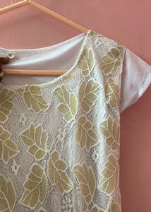 White &amp; Gold Dress