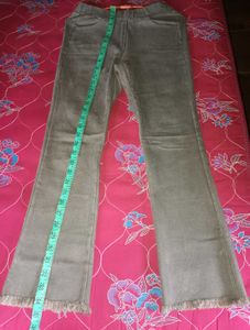 Fringe Hem Flared Pants