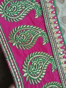 Kurti With Golden and Pink Work