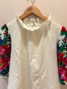 Beautiful Floral Sleeve Blouse