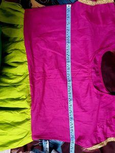 Beautiful Parrot Green And Pink Full Gown