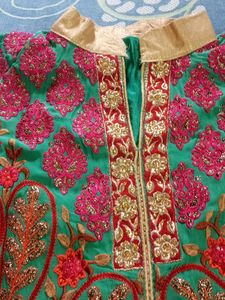 beautiful and heavy embroidery partywear suit with