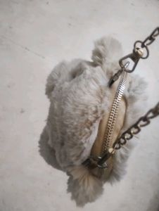 Cute Furry Bunny Shaped Sling Bag