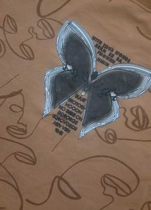 Butterfly Print Crop Top