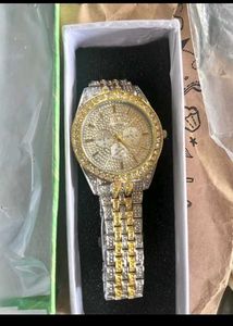 Gold-Tone Rhinestone Watch
