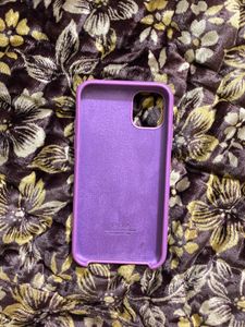 I Phone 11 Purple Silicon Rubber Case
