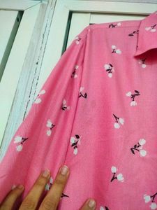 oversized pink Shirt