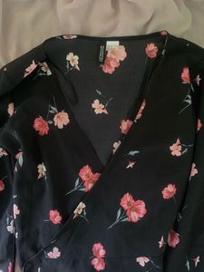 H&amp;M Floral Wrapped Summer Dress