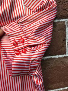 Red &amp; White Striped Blouse