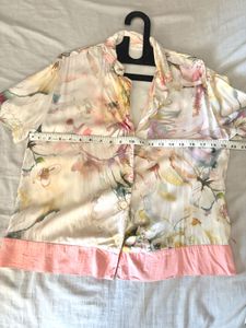 Floral Print Button-Down Top