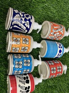 Hand-Painted Ceramic Soap Dispenser