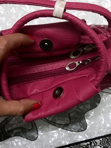 Pink Small Hand Purse ( New) With Dmart Tag