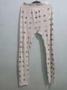 White Polka Dot Leggings