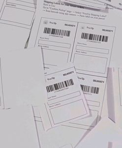 20 Customized Shipped Labels Bar Code Scannable