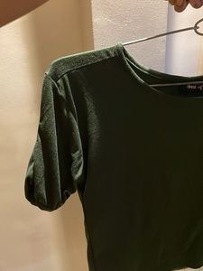 Dark Green Cropped Top