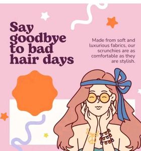 Chic Black &amp; White Scrunchie Set