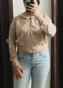 H&amp;M crop zip up hoodie