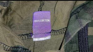Camo Hoodie with Smiley Face Details