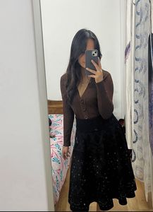 Embroidered Woollen Skirt