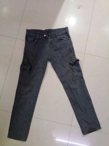 Grey Cargo Jeans