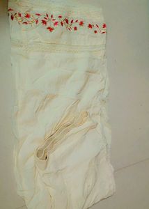 Embroidered White Ethnic Palazzos