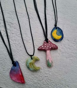 Handmade clay Pendants( New)