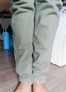 Olive Green Straight Leg Jeans