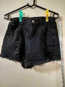 Ripped Black Shorts