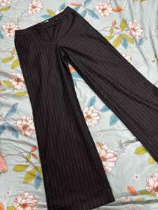 Pinstripe Flare Trousers