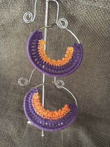 Crochet Hoop Earrings