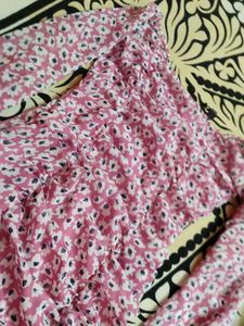 Pink Floral Mini Dress