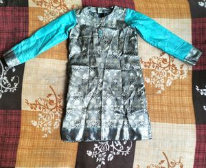 Traditional Kurti Made By Silk Saree