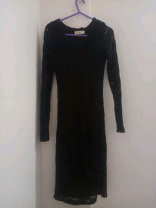 Black Body Fit One Piece Dress
