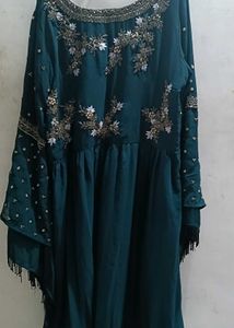 Teal Embellished Salwar Kameez