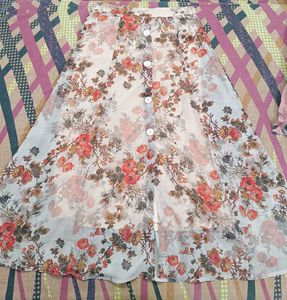 Beautiful Floral Print Midi Skirt