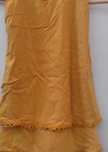 Yellow Sleeveless Tiered Dress