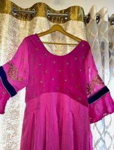 Pinkish Purple Ethnic Gown