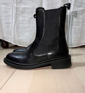 Black Leather Chelsea Boots