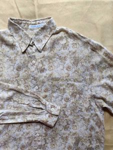 Beige flowery shirt