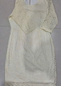 Elegant Cream Lace Bodycon Dress