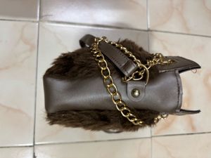 Stylish Furr Handbag/ Shoulder Bag/sling Bag