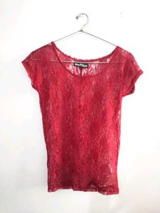 Pink Lace Top
