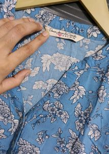 Ice Blue Rayon Top