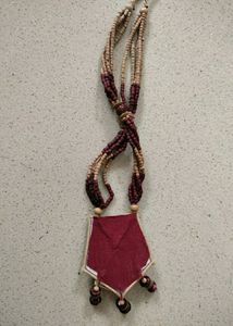 Boho Burlap Necklace &amp; Earring Set