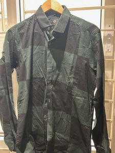 Green & Black Checkered Casual Shirt