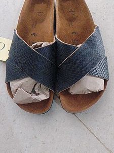 Stylish Blue Criss-Cross Sandals